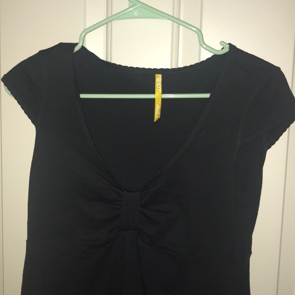 Lolë casual short sleeve comfy black dress S - Picture 3 of 4
